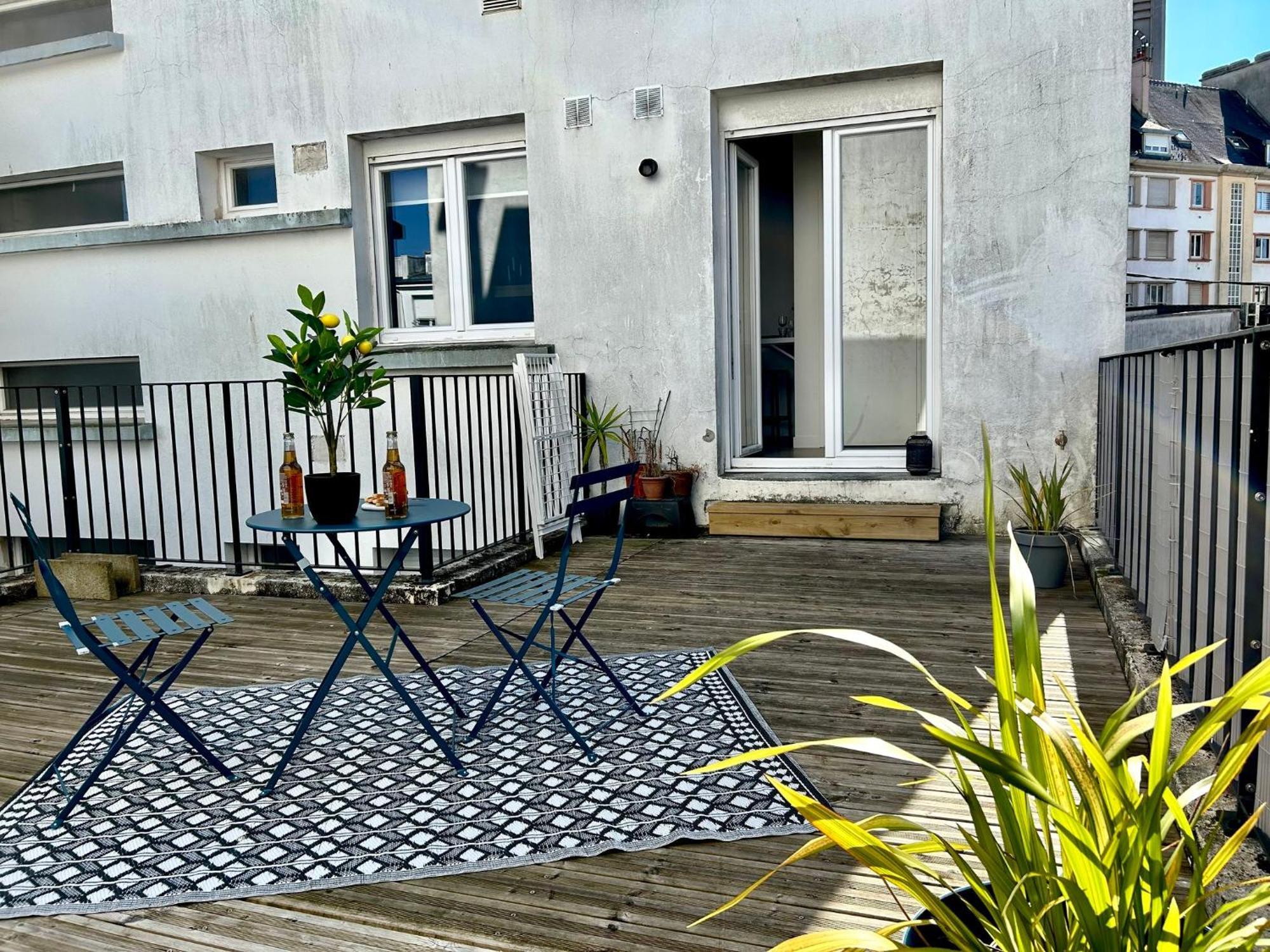 O Studio Terrasse - Centre Ville De Lorient - Gare Εξωτερικό φωτογραφία